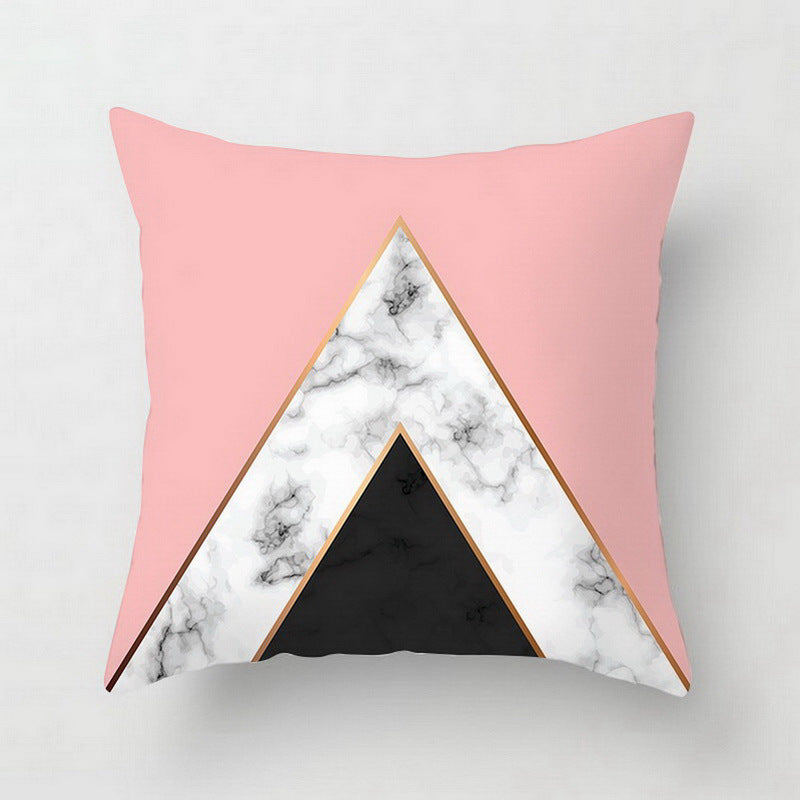 Federa cuscino geometrica rosa