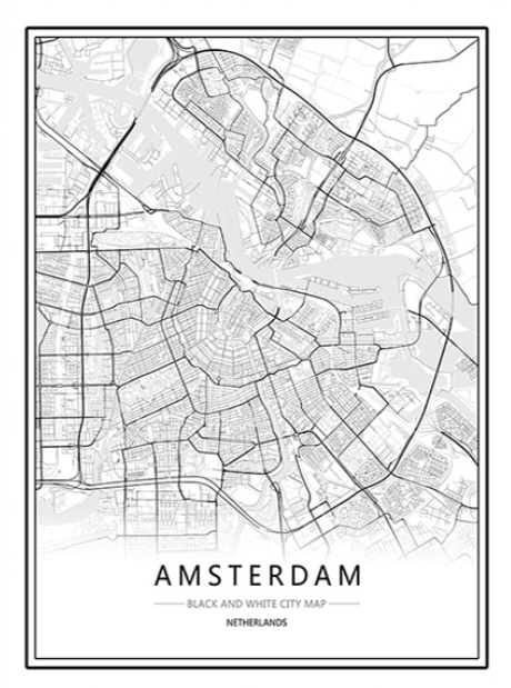 Quadro su tela Mappa urbana Bruxelles