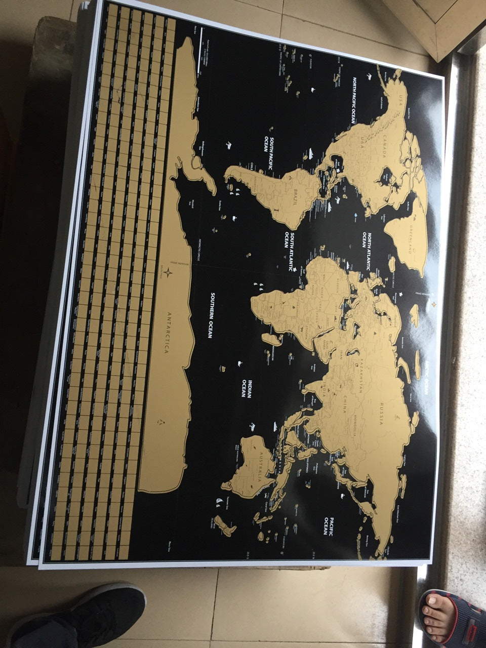 Poster Mappa mondo interattiva da grattare