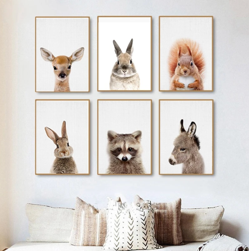 Quadro animali bosco