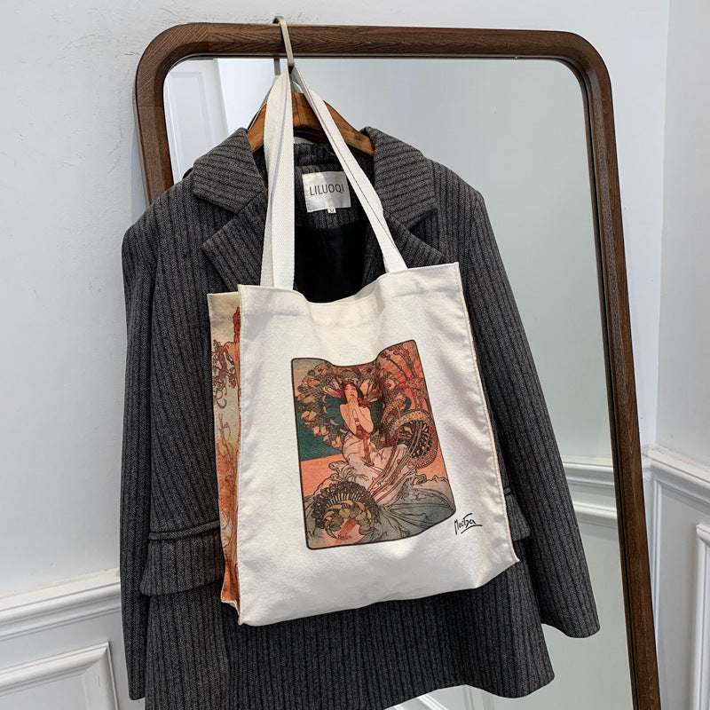 Borsa fiori dipinti