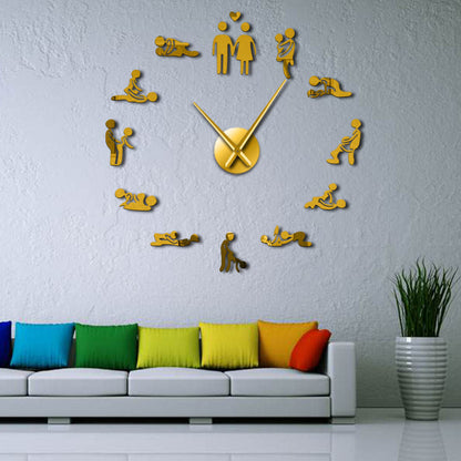 Orologio da parete Corpo gatto giallo
