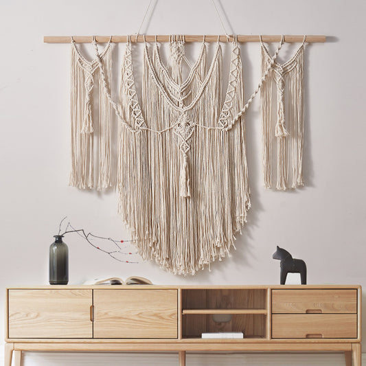 Arazzo Macramé colonne con intreccio