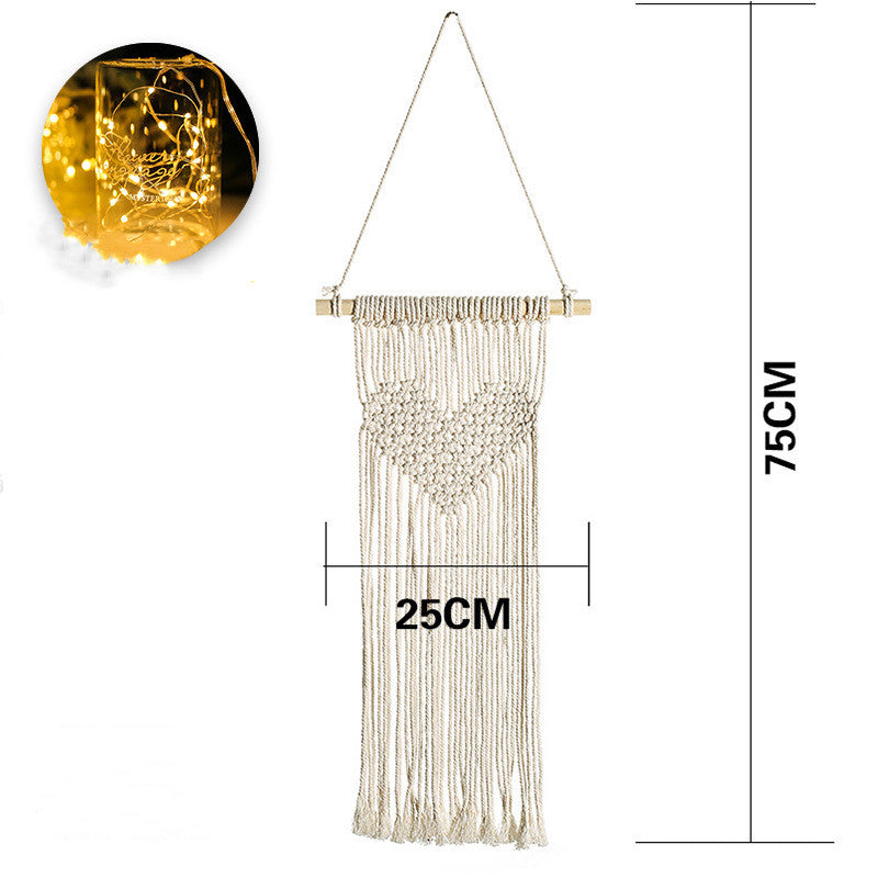 Acchiappasogni macramé con verga legno