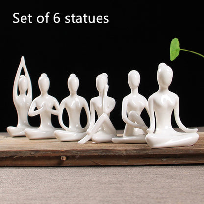Statuetta yoga ceramica