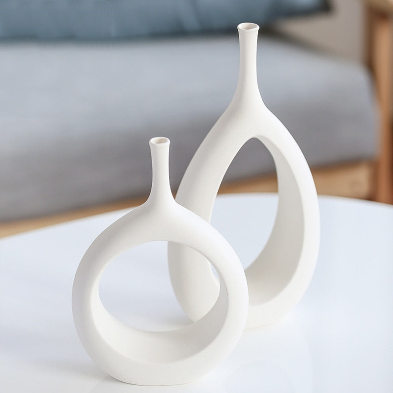 Vaso ceramica bianco