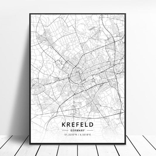 Quadro su tela Mappa città Ingolstadt