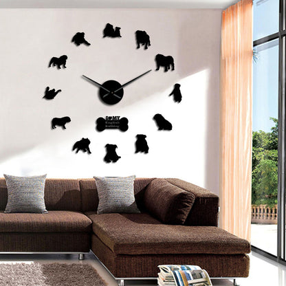 Orologio da parete Cani silhouette