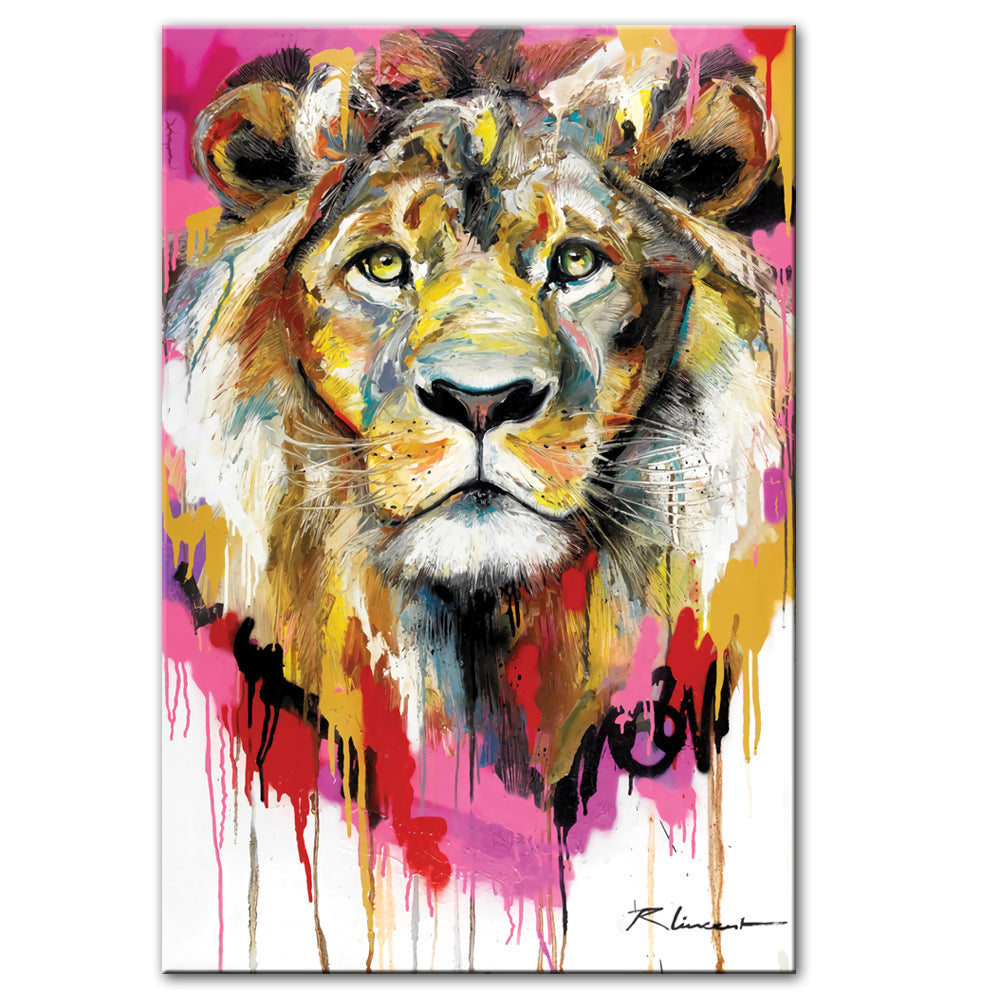 Quadro Leone Astratto