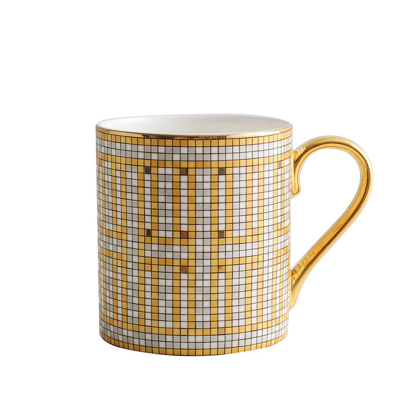 Tazza Ceramica Mosaico Oro