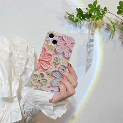 Custodia telefono fiori dipinti