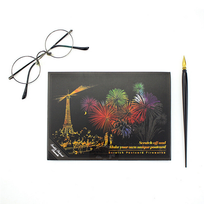 Quadro scratch fuochi d'artificio