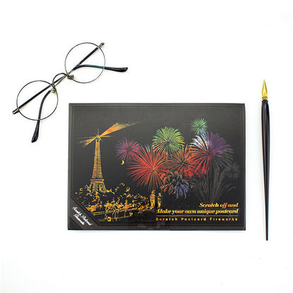 Quadro scratch fuochi d'artificio