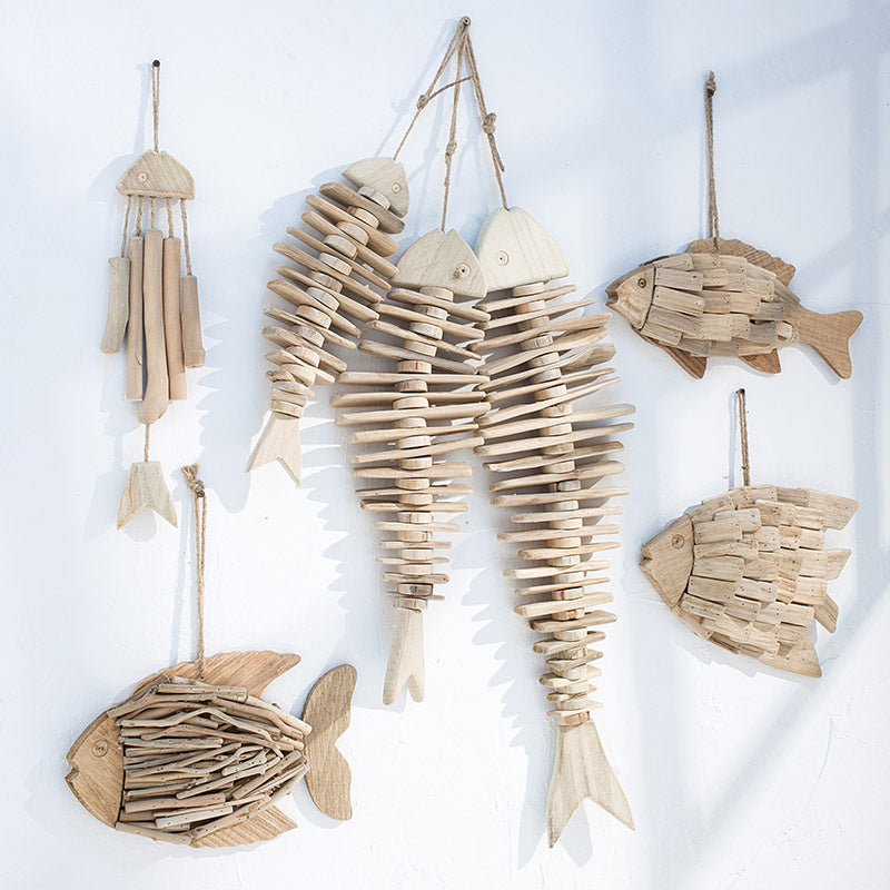 Ciondolo pesce legno