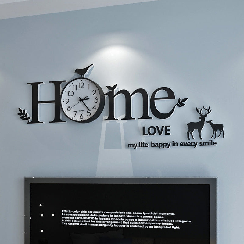Orologio da parete Lettering home cervi