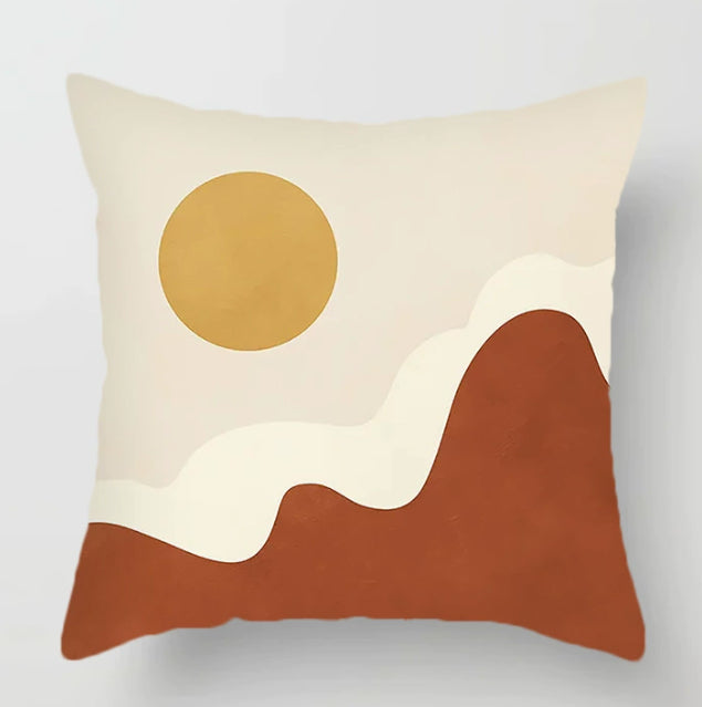 Cuscino marrone geometrico