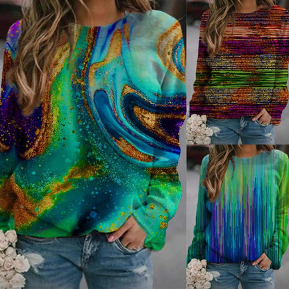 Pullover donna astratto dipinto