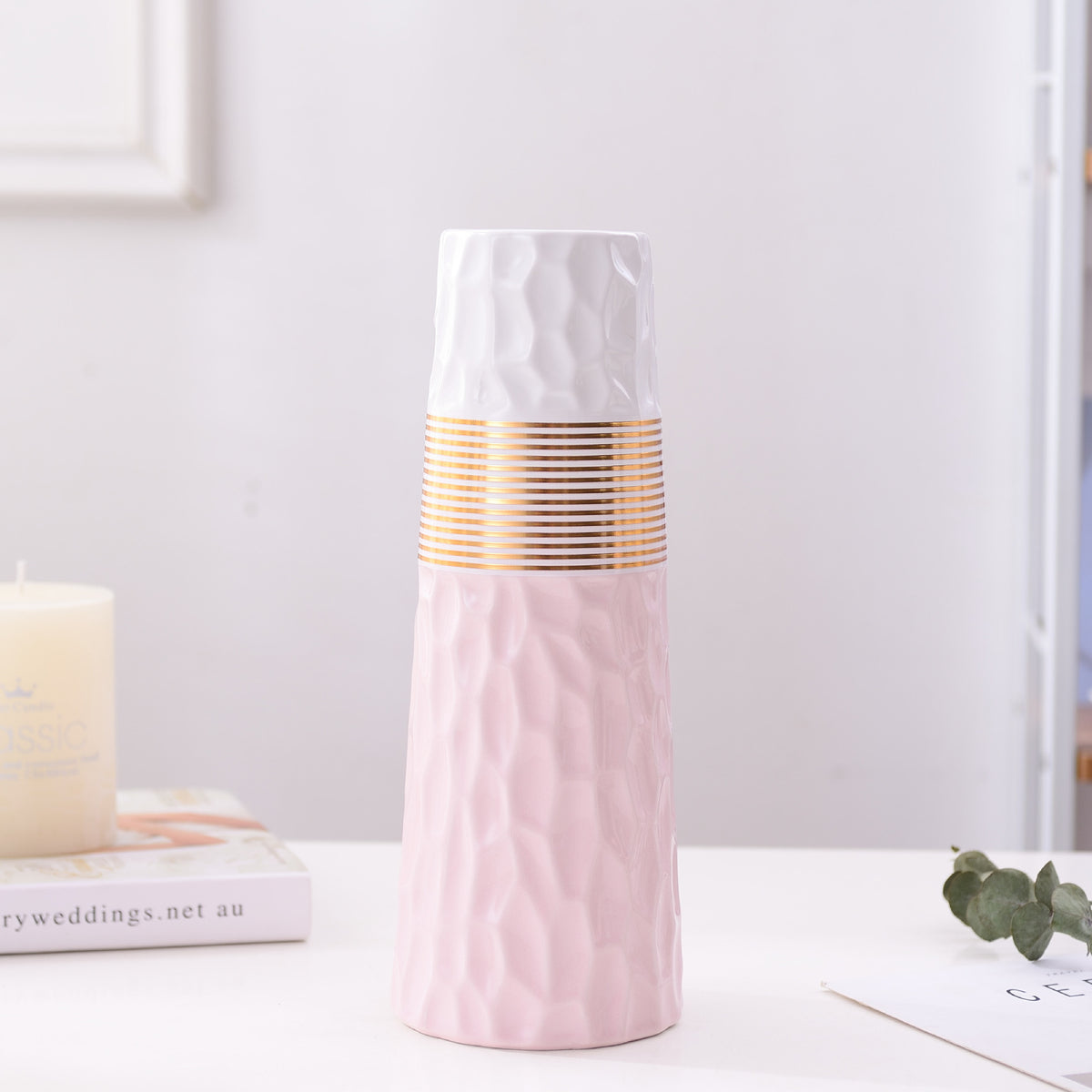 Vaso ceramica bicolore