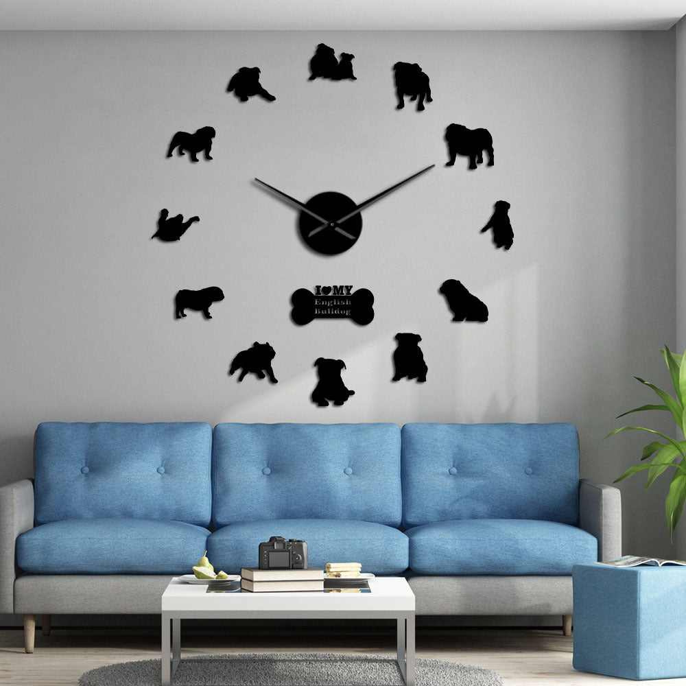 Orologio da parete Cani silhouette
