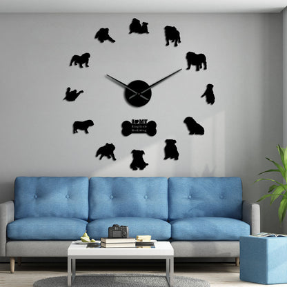 Orologio da parete Cani silhouette