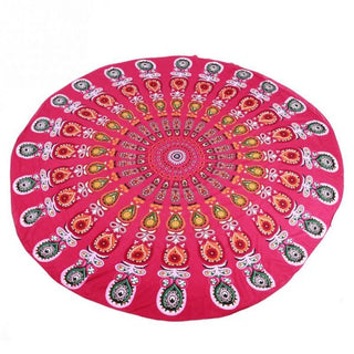 Coperta spiaggia mandala rossa