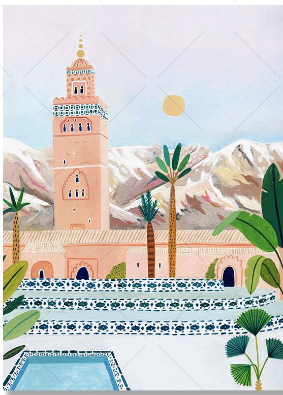 Quadro paesaggio Marrakech