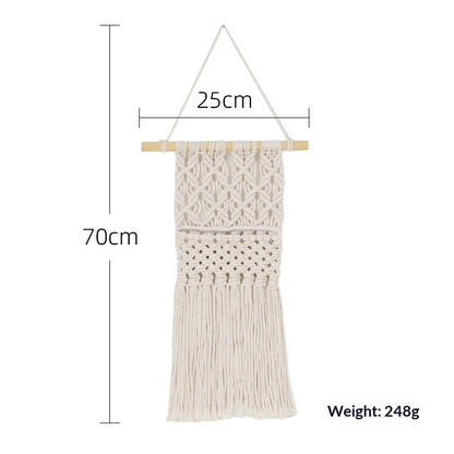 Arazzo bohemien cotone e corda