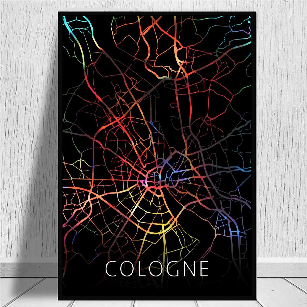 Quadro Mappa Acquarello