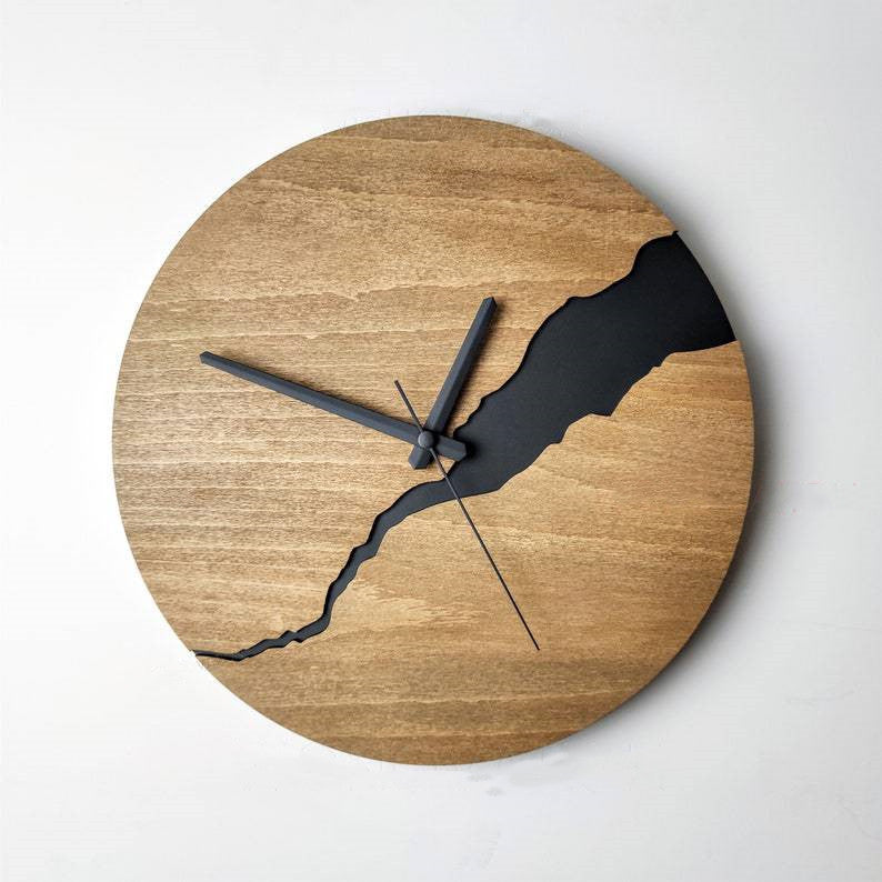 Orologio da parete Silhouetta costa mare