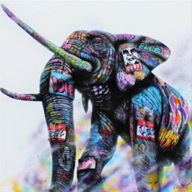 Quadro street art con graffiti