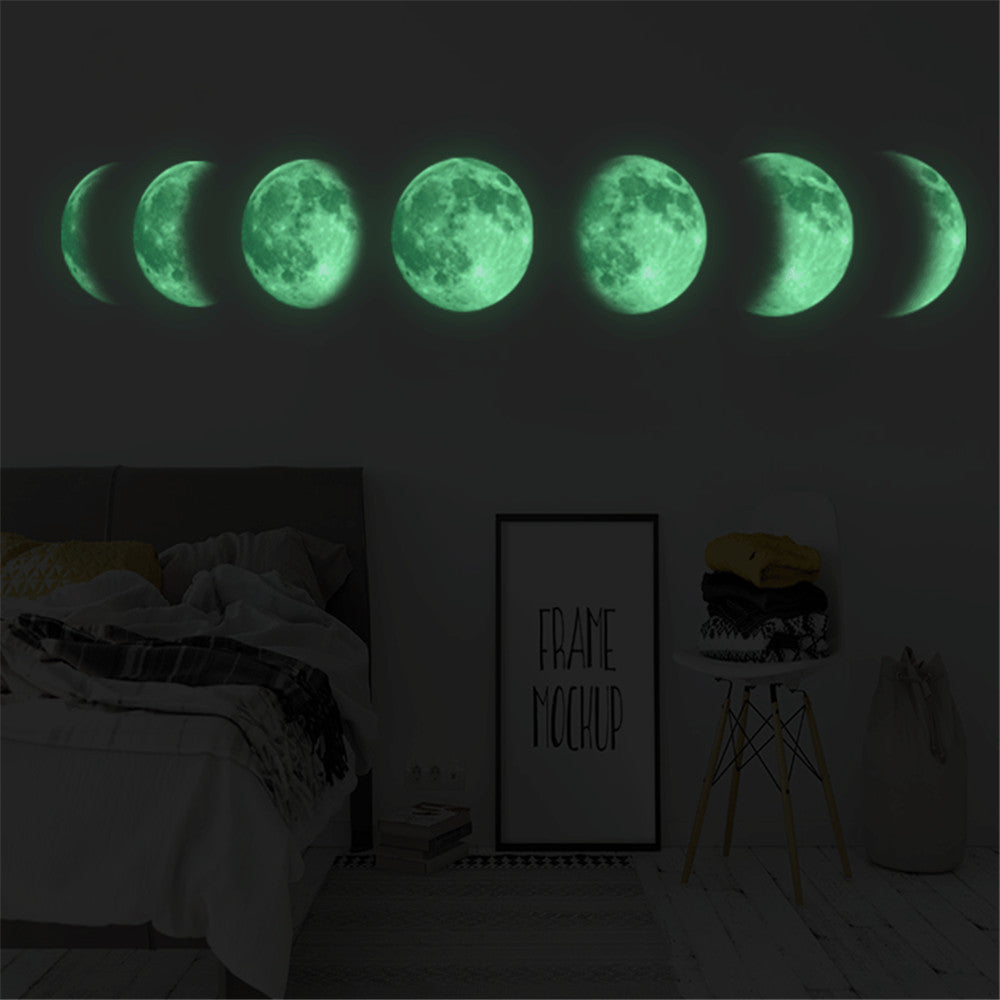 Adesivo murale Luna Fosforescente