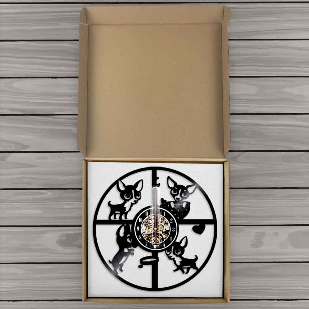 Orologio da parete Cani giocosi silhouette