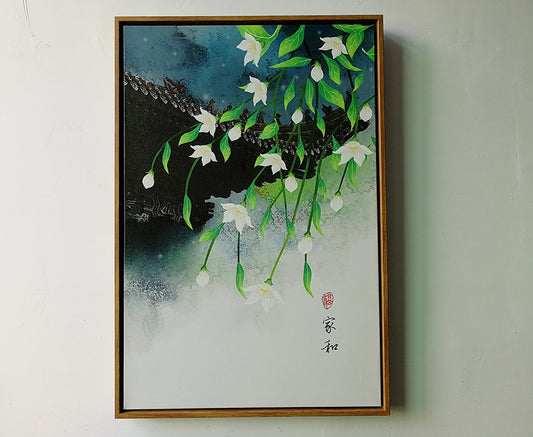 Quadro su tela Acchiappasogni con luna
