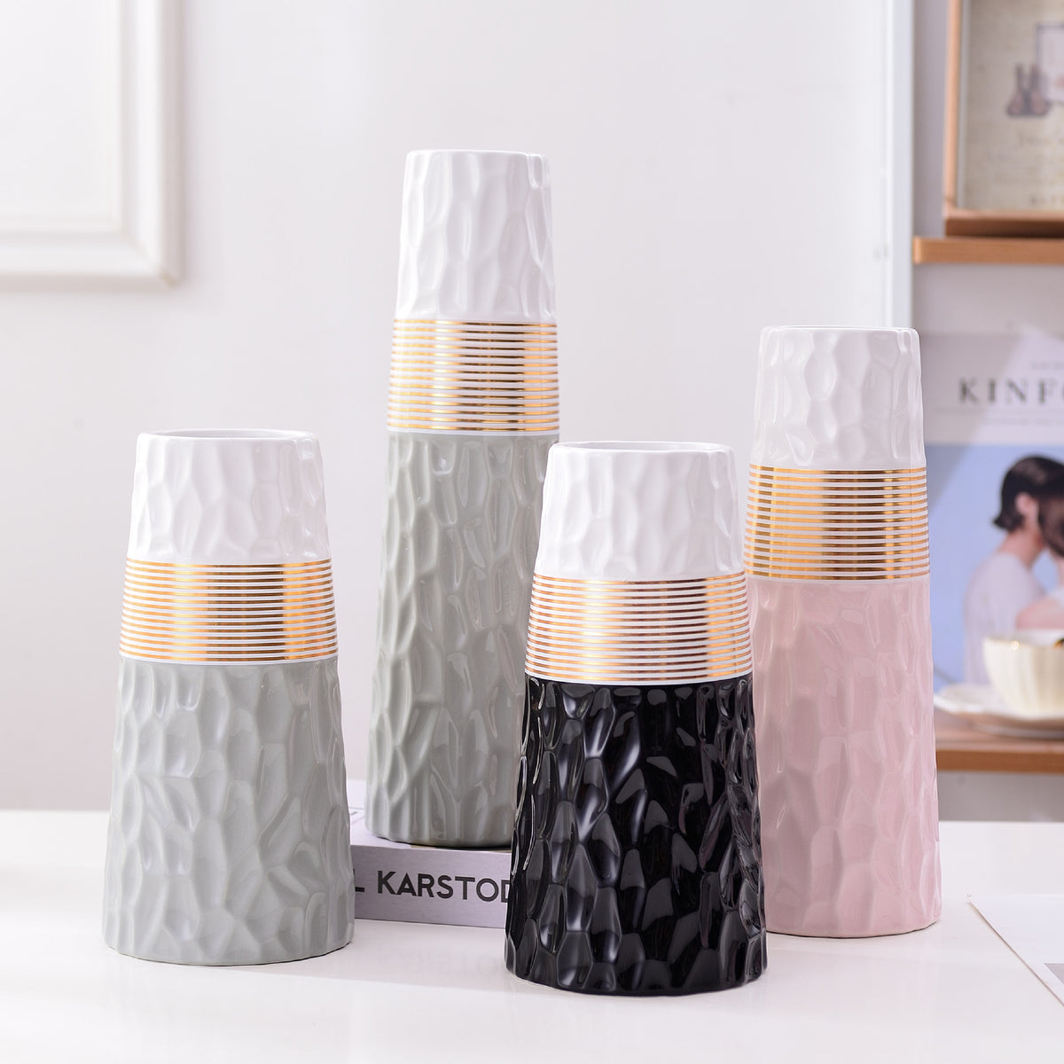 Vaso ceramica bicolore