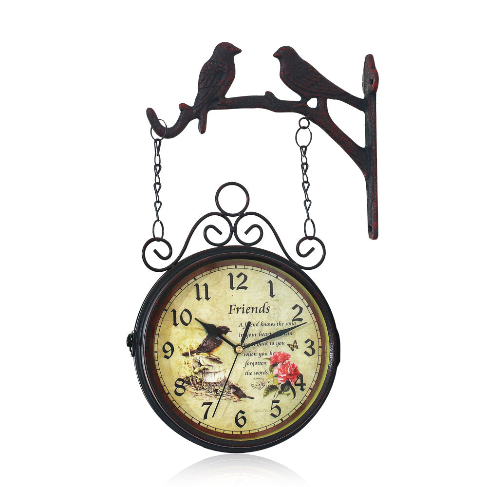 Orologio da parete Uccelli steampunk ramo
