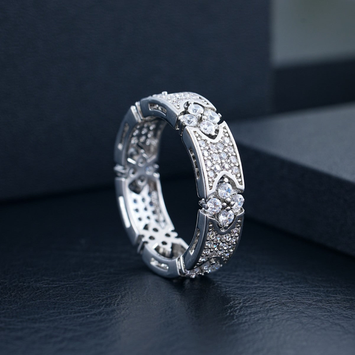 Anello Quadrifoglio brillante