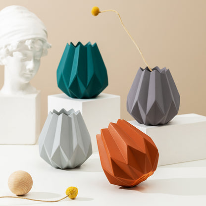 Vaso ceramica origami