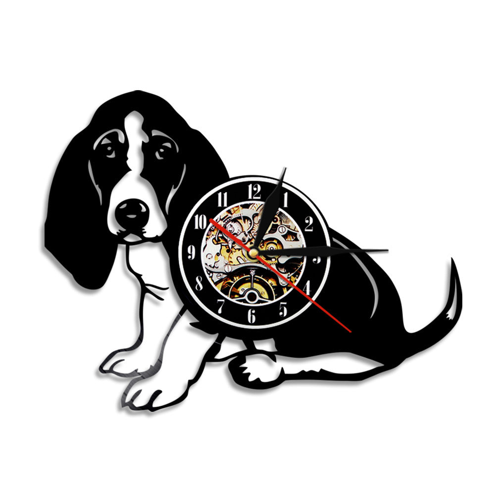 Orologio da parete Cane sagoma silhouetta
