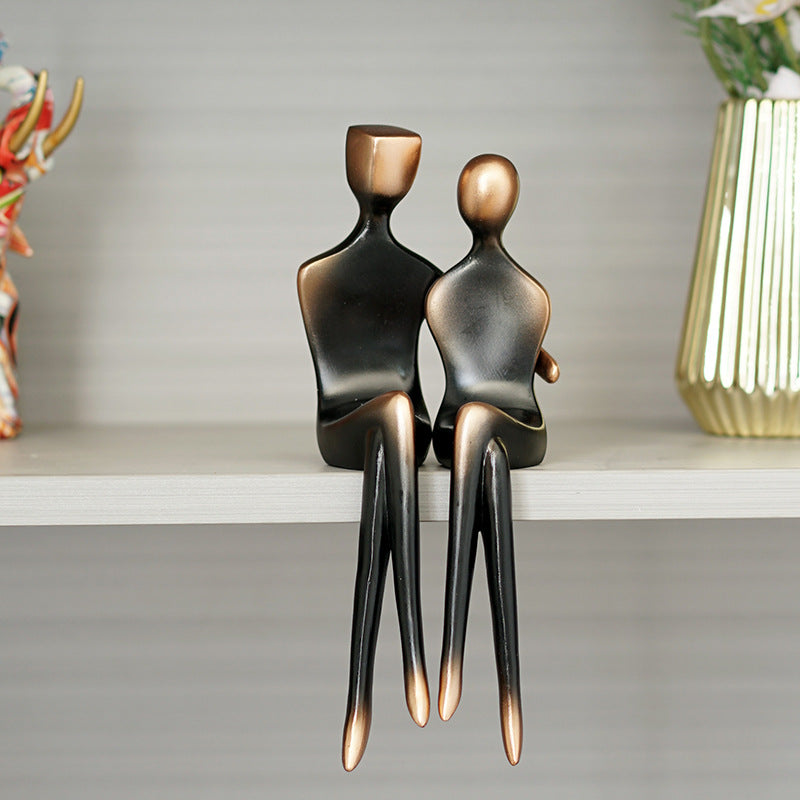 Scultura coppia astratta