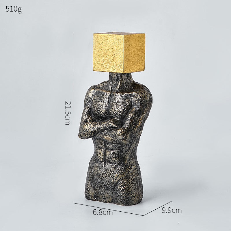 Figura astratta in resina