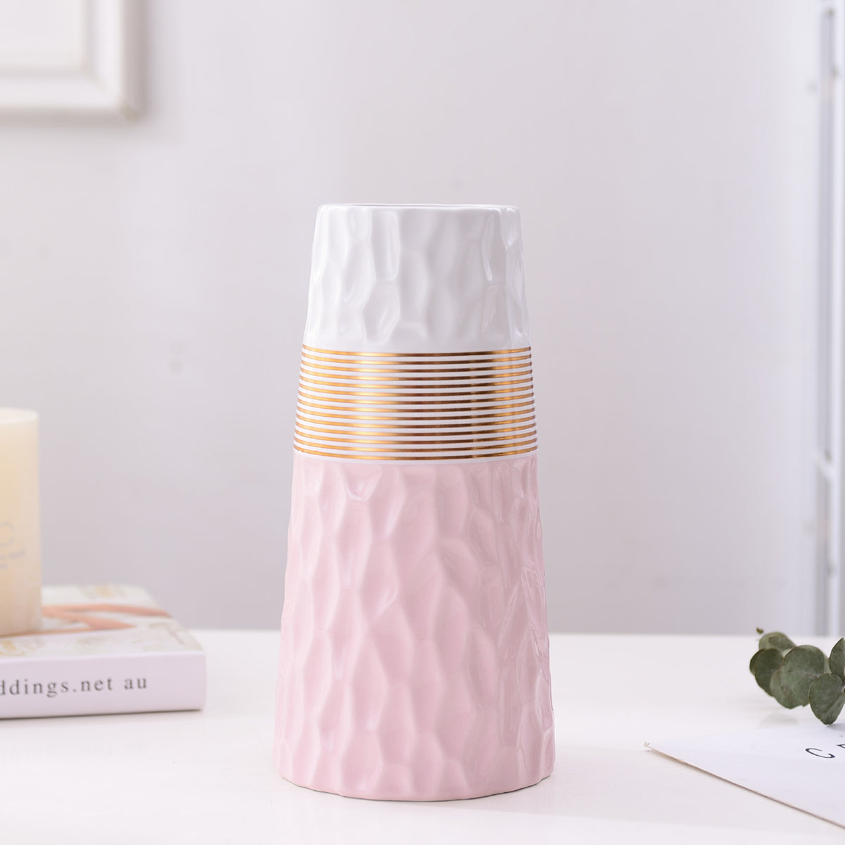 Vaso ceramica bicolore