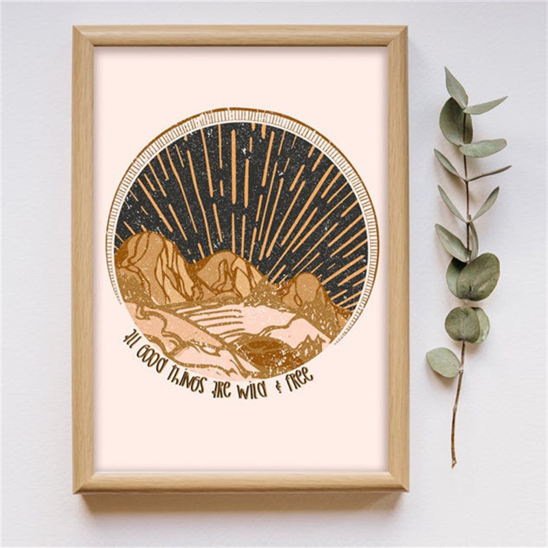 Quadro boho astratto