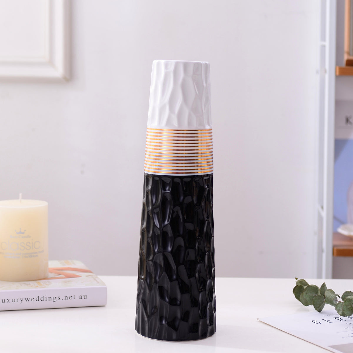 Vaso ceramica bicolore