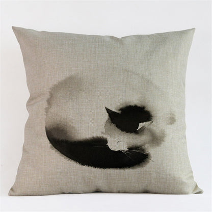 Copri cuscino gatto nero e bianco
