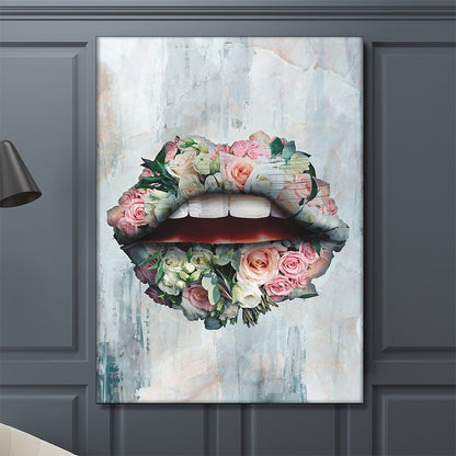 Quadro labbra e rose