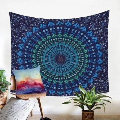 Tappezzeria mandala blu