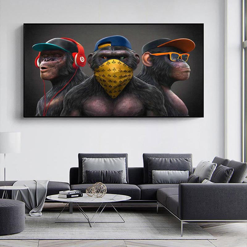 Poster tre scimmie