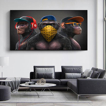 Poster tre scimmie