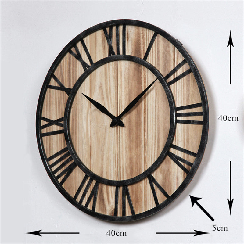 Orologio da parete Numeri romani legno