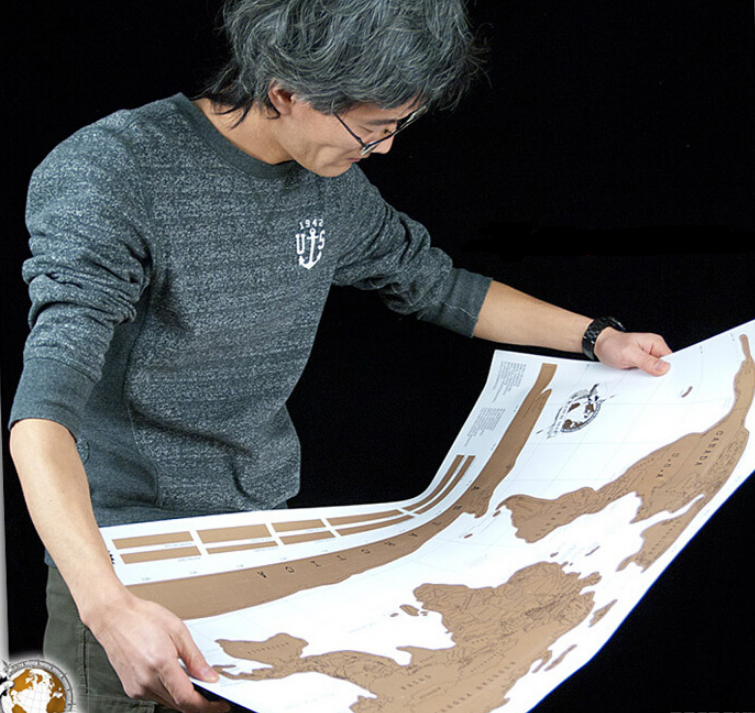 Mappa del mondo da grattare
